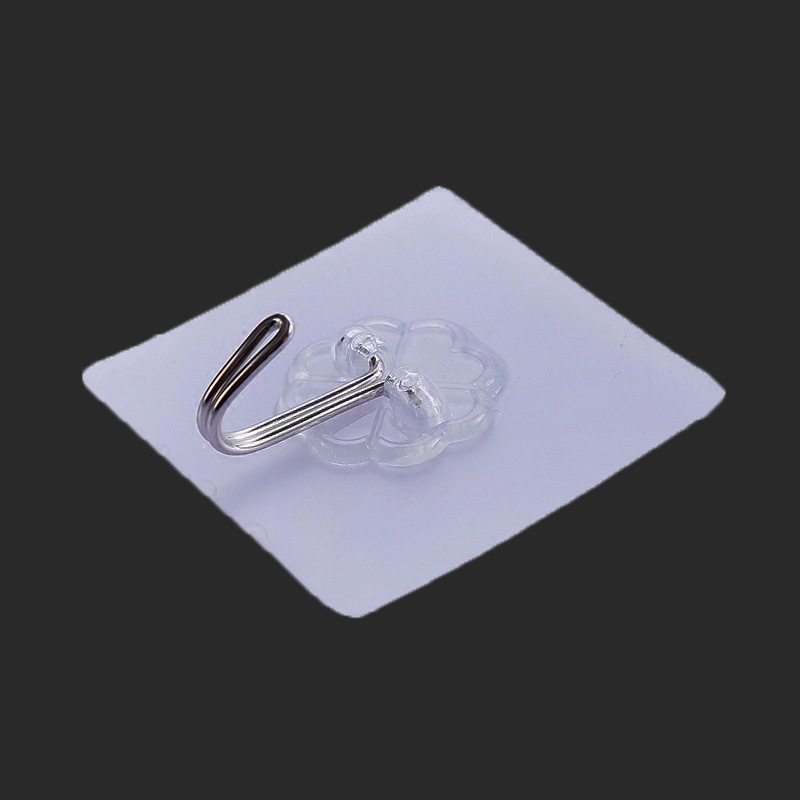 513 transparent strong door behind the adhesive hook pattern nailless trace hanging hook wall bathroom creative hook wholesale details Picture