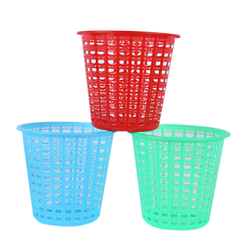 Factory DIRECT CLEANING storage plastic trash cans colorful pp materials office paper basket household hollow trash cans Application Scenario