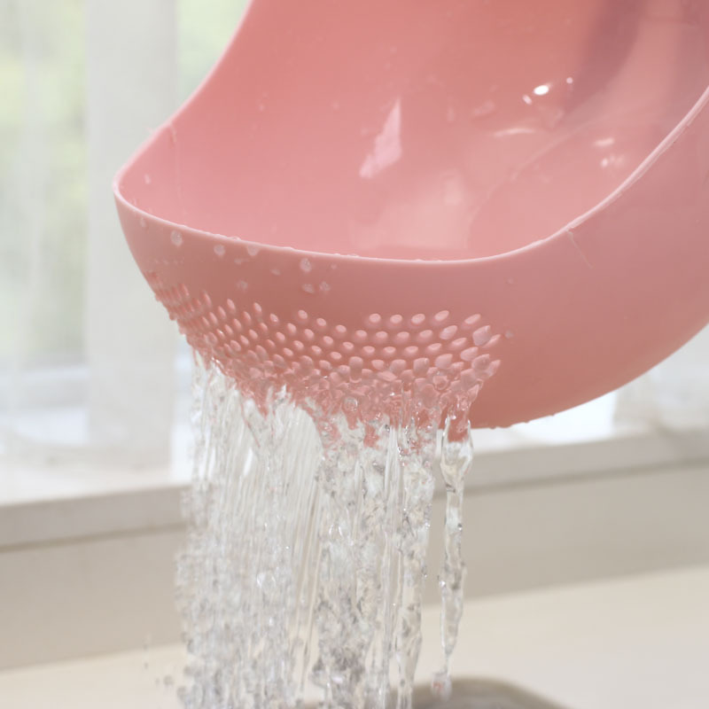 Dazzle COLOR thickENED KITCHEN rice washing MACHINE washing rice sieve washing rice basin plastic drain washing vegetable basket washing vegetable basket size Specification drawing
