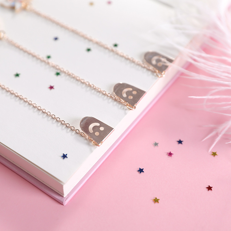Hangzo Korean creative cartoon metal Pendant bookmark small fresh and lovely pendant Pendant student binder bookmark Specification drawing