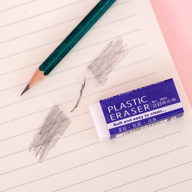 3081 3083 ultra clean soft office special 2B pure white eraser student rubber stationery wholesale Application Scenario
