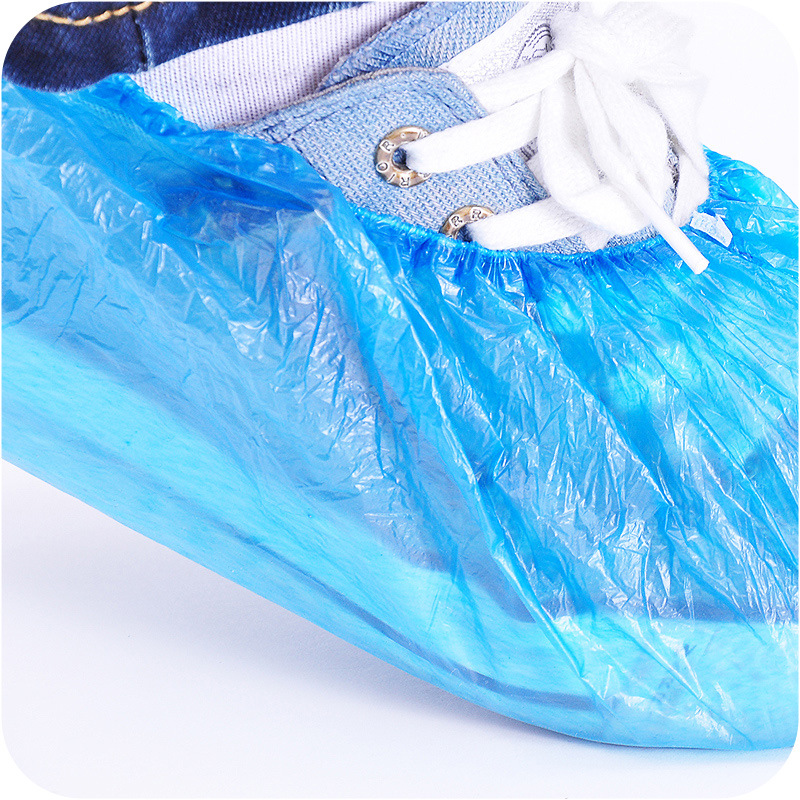 Disposable thickened PE plastic shoe cover dustproof and waterproof shoe cover 100 household waterproof shoe cover Specification drawing