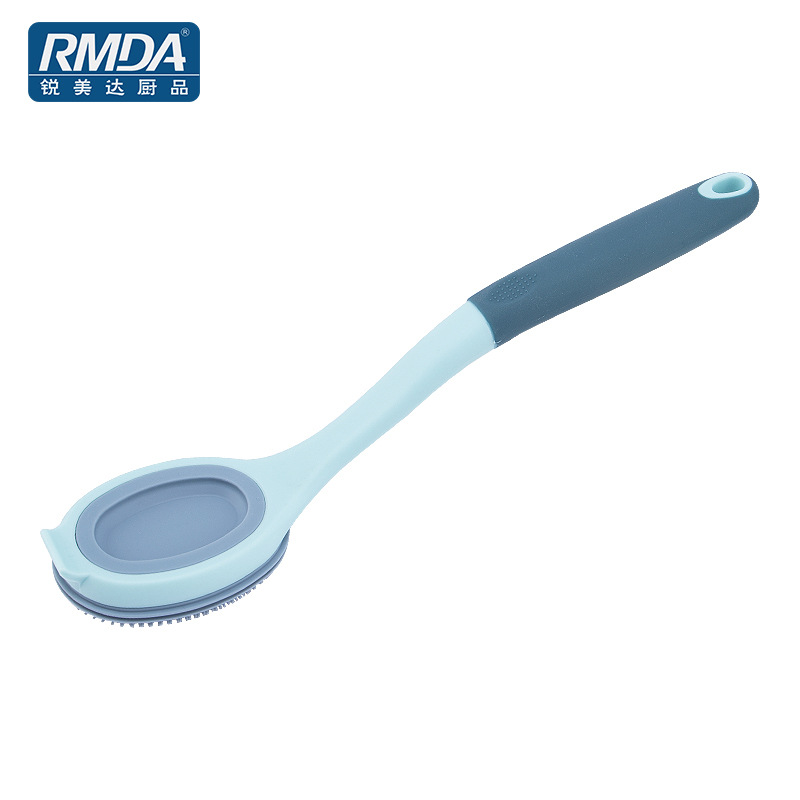 Kitchen cleaning ball nano steel ball does not drop slag strong decontamination does not hurt hands brush pot ware non-stick pot long handle brush Item Picture