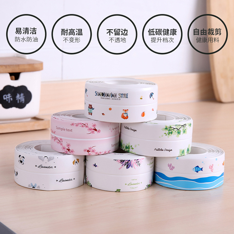 Kitchen waterproof strip mildew tape sink stick waterproof stick toilet joint beauty seam stick bathroom corner seal details Picture