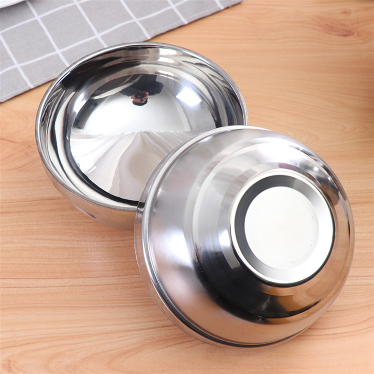 Stainless steel double insulated bowl 13/14/15cm household double insulated stainless steel bowl Specification drawing