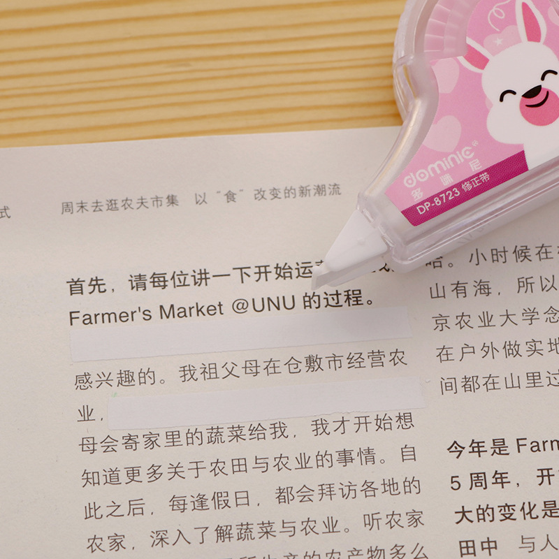 8723 Dormini 28m animal cartoon correction tape altered tape student stationery school supplies wholesale manufacturers Item Picture