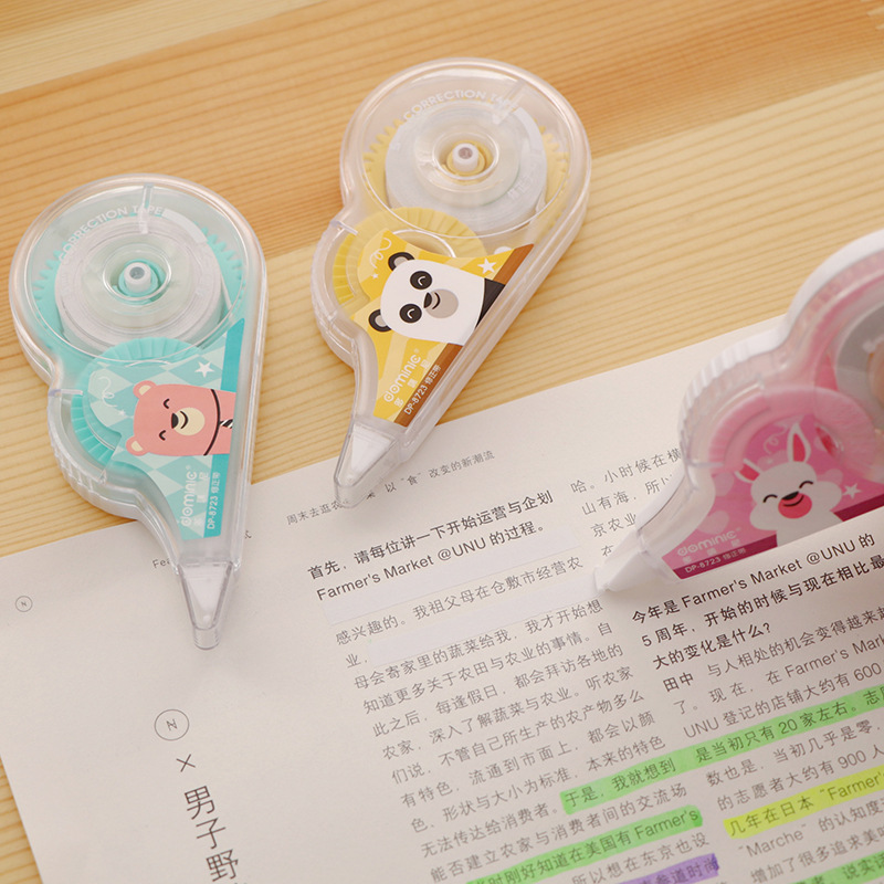 8723 Dormini 28m animal cartoon correction tape altered tape student stationery school supplies wholesale manufacturers Specification drawing