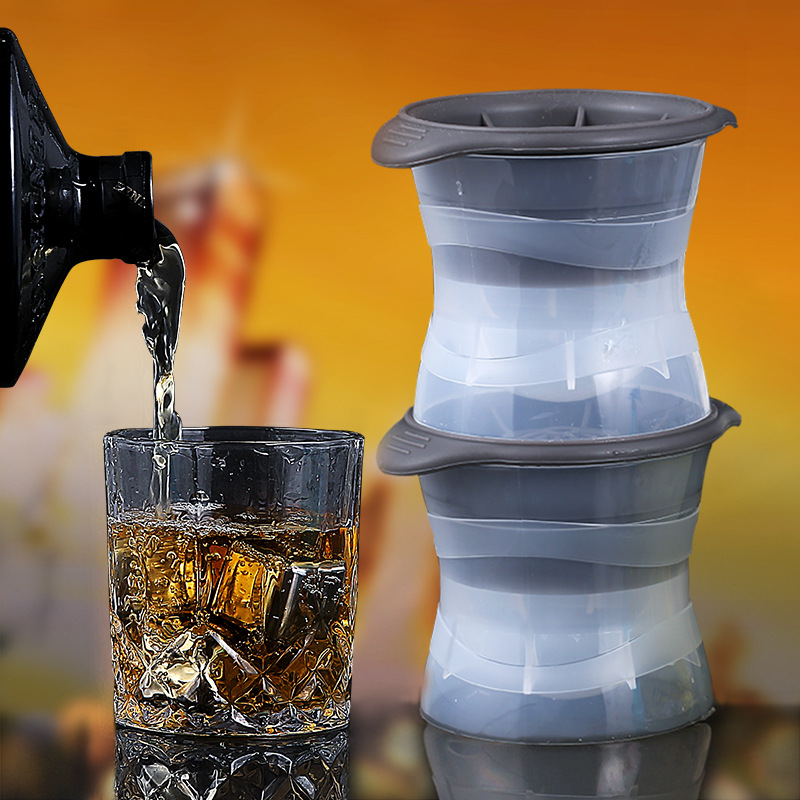 Whiskey ice hockey mold round ice cube mold ice cube maker large ice cube maker spherical silicone box details Picture