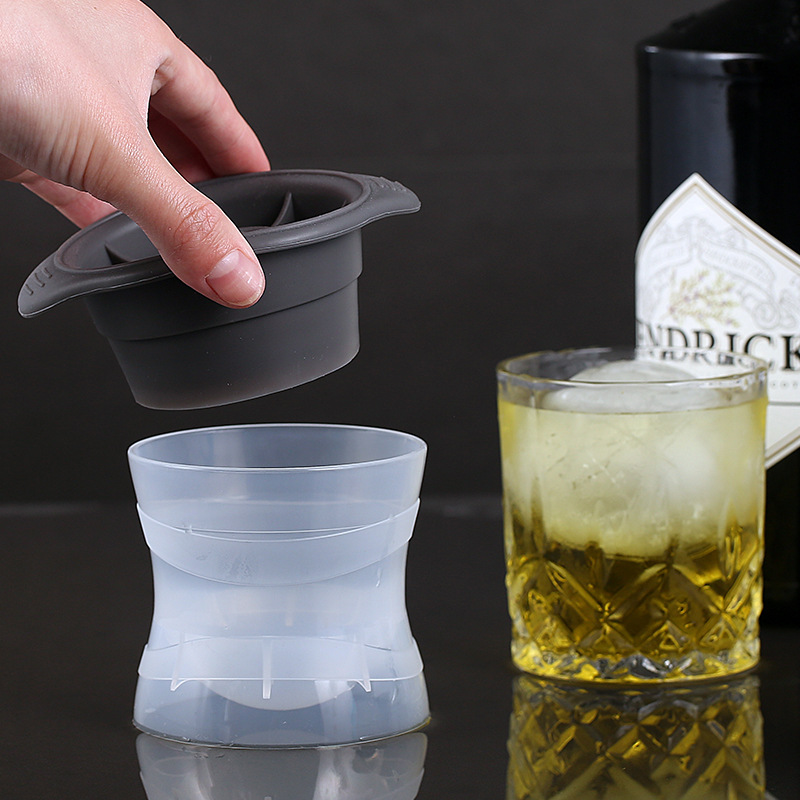 Whiskey ice hockey mold round ice cube mold ice cube maker large ice cube maker spherical silicone box Specification drawing