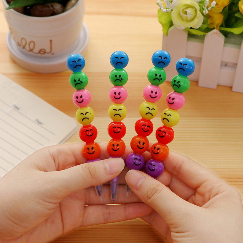 Creative 7 section expression candy gourd pencil crayon student pencil stationery school supplies wholesale manufacturers details Picture