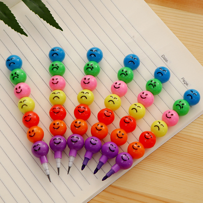 Creative 7 section expression candy gourd pencil crayon student pencil stationery school supplies wholesale manufacturers Specification drawing