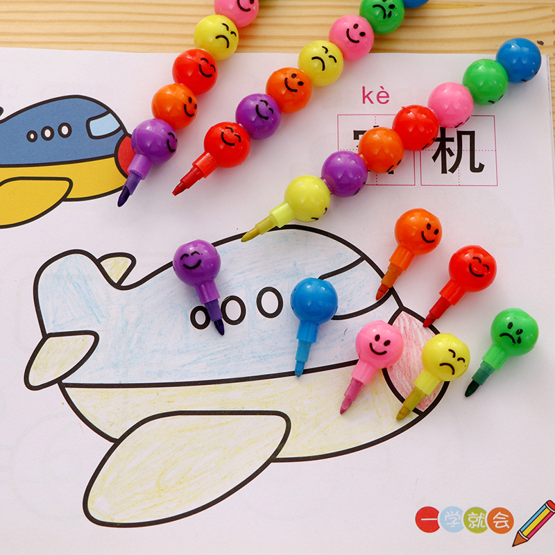 Creative 7 section expression candy gourd pencil crayon student pencil stationery school supplies wholesale manufacturers Item Picture