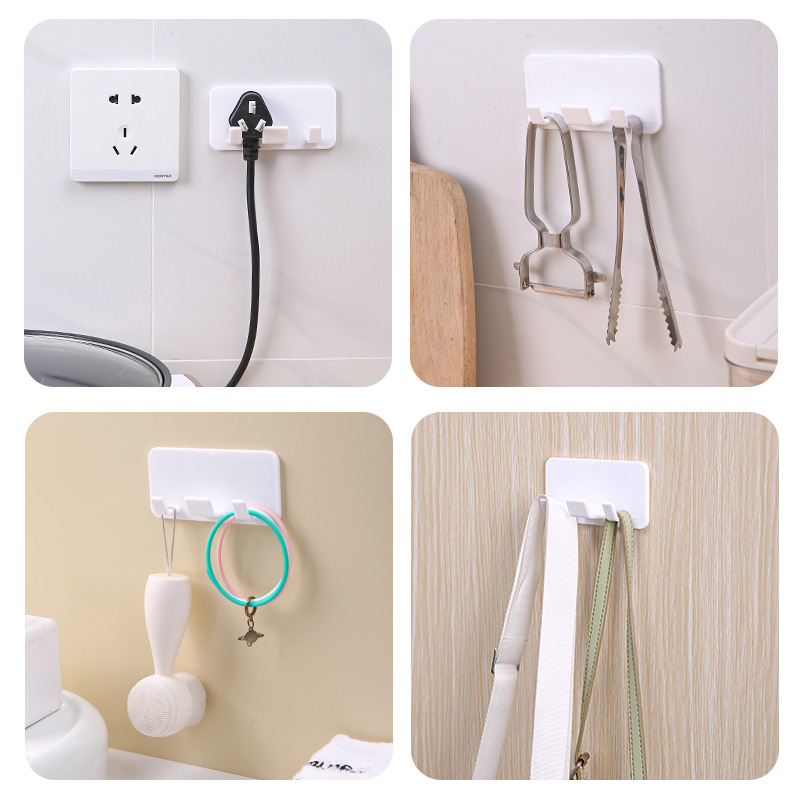 Mobile phone charging socket hook kitchen electrical appliance hanging wire plug stick hook put socket power line storage rack Specification drawing