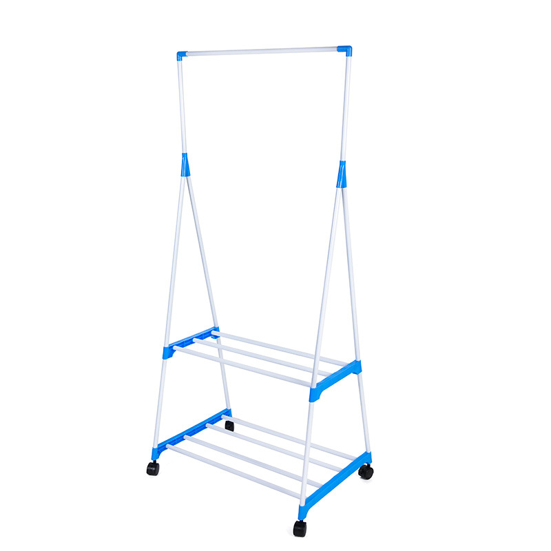 Classic clothes rack floor single rod type clothes rack mobile household clothes rack bedroom clothes rack indoor hangers Item Picture