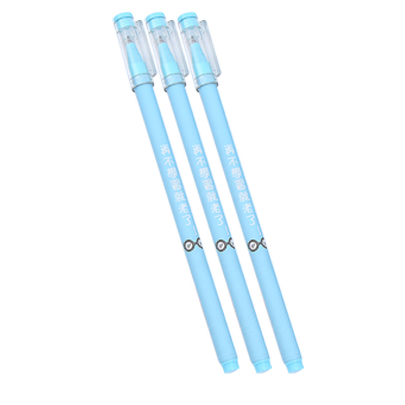 2020 new creative personality outstanding students full needle tube neutral pen funny text plastic signatory pen manufacturers direct supply Item Picture