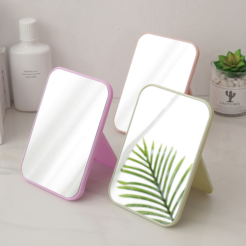 Desktop makeup mirror large mirror vanity mirror portable folding desktop princess mirror rectangular mirror simple fashion mirror Item Picture