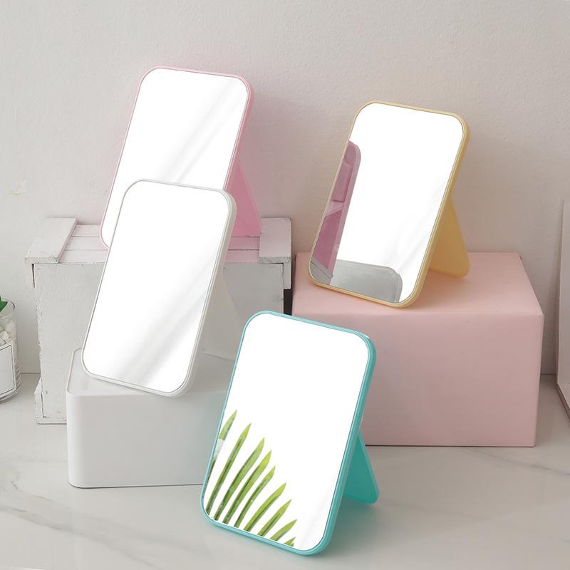 Desktop makeup mirror large mirror vanity mirror portable folding desktop princess mirror rectangular mirror simple fashion mirror full figure