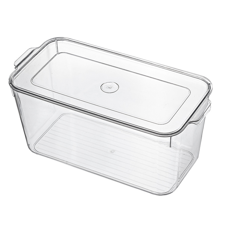 PET refrigerator drawer storage box Food organizer transparent tape cover rectangular egg dumpling storage box Application Scenario
