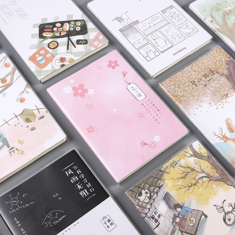 16k plastic cover book PVC cover notebook creative simplicity Notepad student diary exercise book wholesale full figure