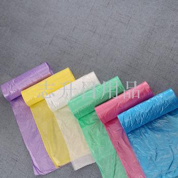 140G manufacturers wholesale new material 45*50 medium point break type garbage bags 5 consecutive rolls of color household plastic bags Item Picture