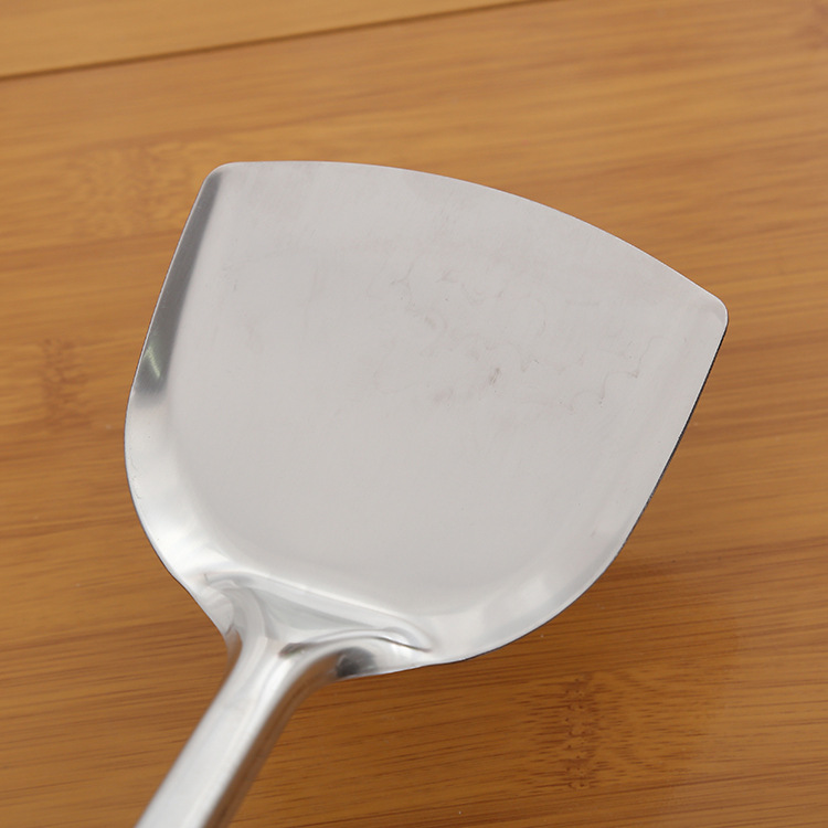 Non - magnetic stainless steel thickened spatula frying shovel kitchen utensils and supplies spatula frying shovel wholesale Specification drawing