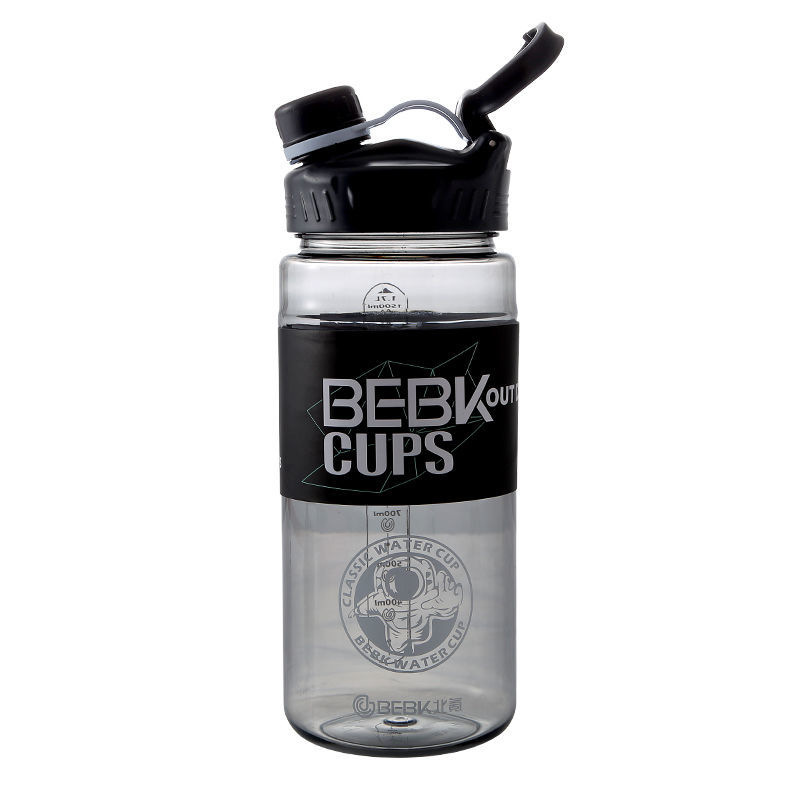 Large capacity water cup with straw, women's high temperature resistant portable cup, men's outdoor sports and fitness kettle, anti-drop plastic cup Item Picture
