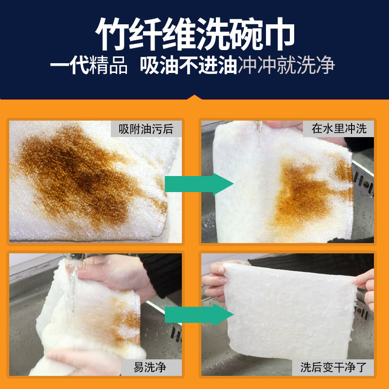 18x23CM double layer bamboo fiber cloth non-stick oil dishcloth household kitchen table wipe absorbent not shed hair Application Scenario