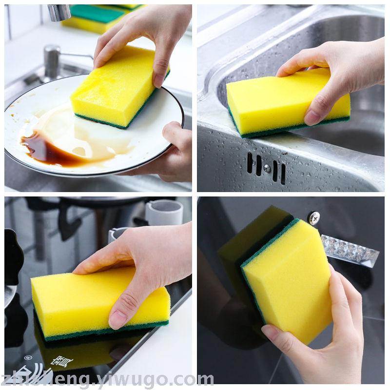 Dishcloth dishwashing sponge wipe magic wipe sponge brush pot and bowl artifact non grease brush bowl sponge 100 clean cloth Item Picture