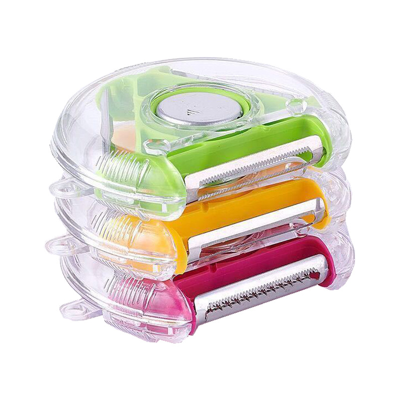 Multifunctional 3-in-1 rotary paring knife FRUIT peeler KITCHEN stainless steel vegetable grater Item Picture