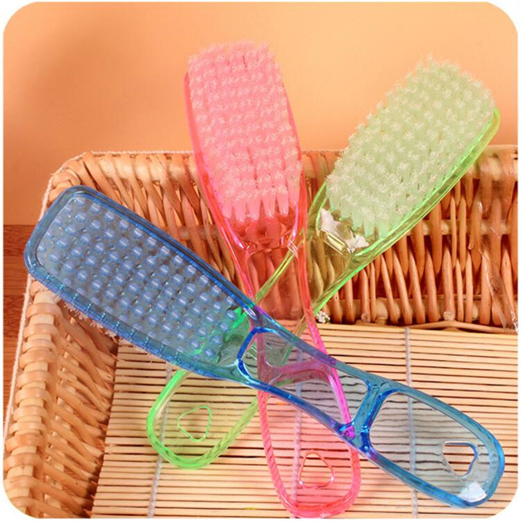 High quality long handle large plastic shoe scrubbing brush crystal brush cleaning stiff hair household cleaning brush washing brush details Picture