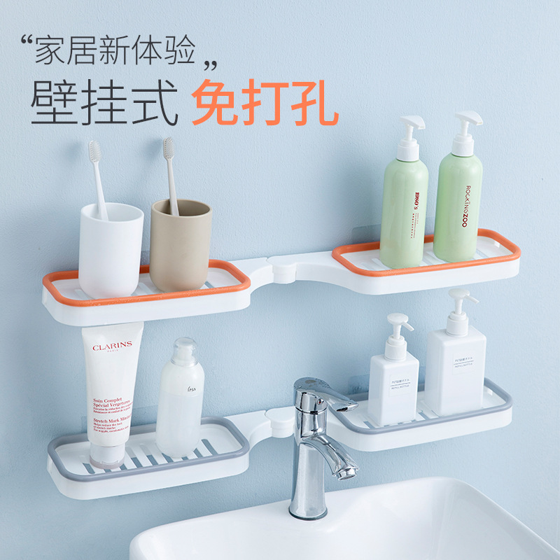 Rotary set toilet frame, shower frame, bathroom without perforating corner frame, toilet wall suction faucet, storage frame full figure