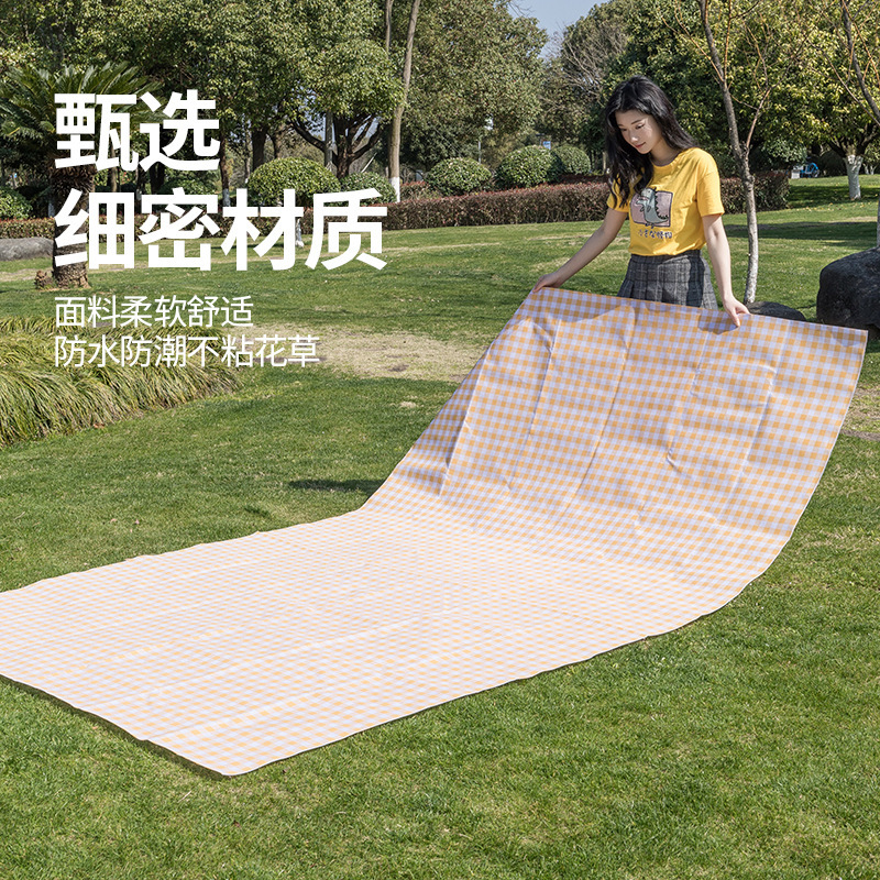 Picnic mat waterproof mat thickened picnic cloth outdoor supplies portable waterproof picnic tent mat camping mat Specification drawing
