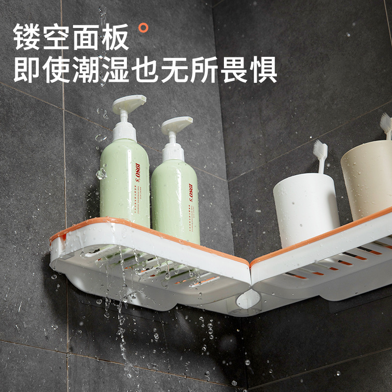 Rotary set toilet frame, shower frame, bathroom without perforating corner frame, toilet wall suction faucet, storage frame Application Scenario
