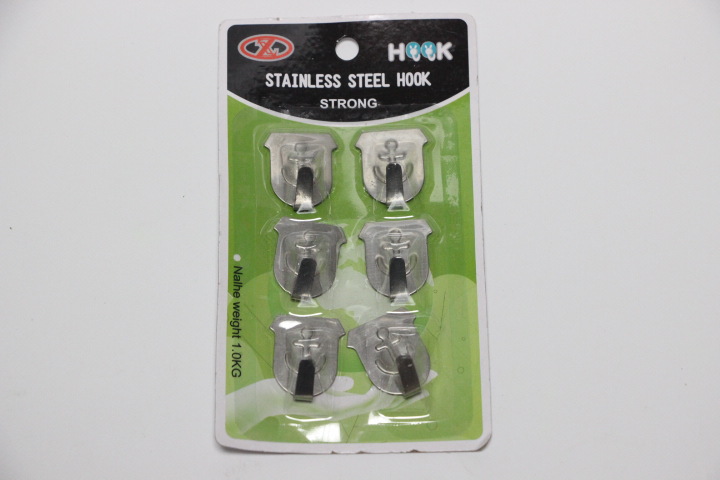 Foreign trade 6 installed rectangular stainless steel hook oval stainless steel hook hook kitchen hook Application Scenario