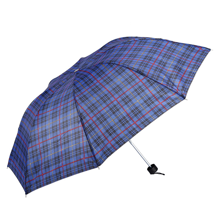 Updated version of three fold down bar lattice umbrella creative barometer portable three fold sunshade vendor supply Item Picture