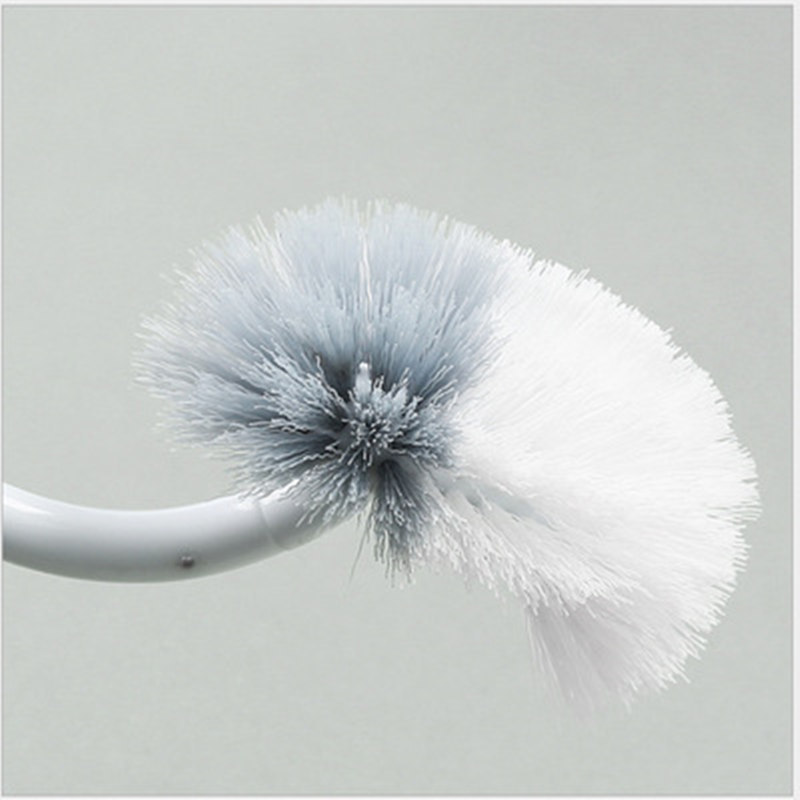 New S-shaped thickened long handle toilet brush without dead corner brush toilet seat cleaning brush manufacturers wholesale Specification drawing