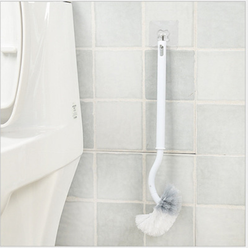 New S-shaped thickened long handle toilet brush without dead corner brush toilet seat cleaning brush manufacturers wholesale details Picture