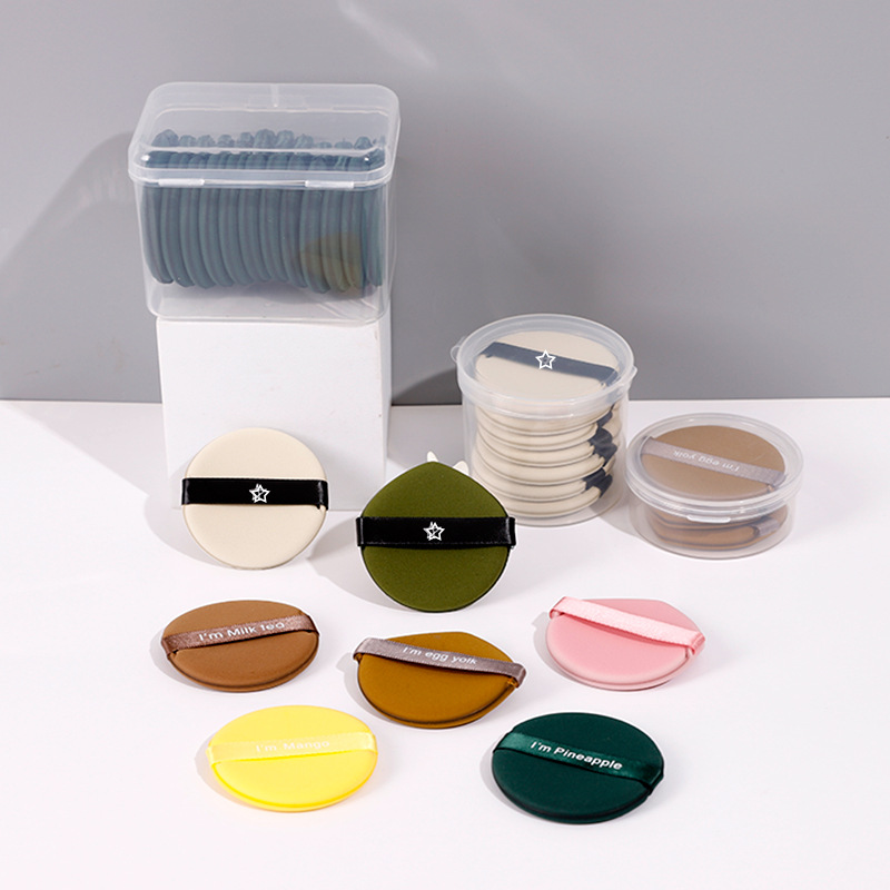 Magic net red powder puff egg yolk pie pineapple air cushion powder puff do not eat powder makeup sponge wet and dry factory wholesale Application Scenario