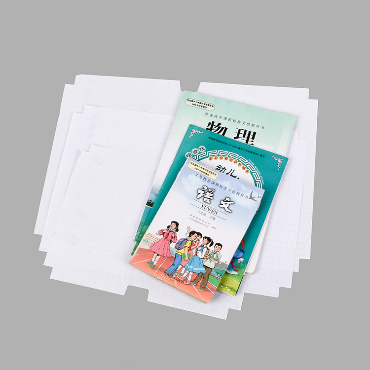 Self-adhesive waterproof book paper thickened frosted book cover 16K book wrap film 22K primary and secondary school textbook cover A4 Specification drawing