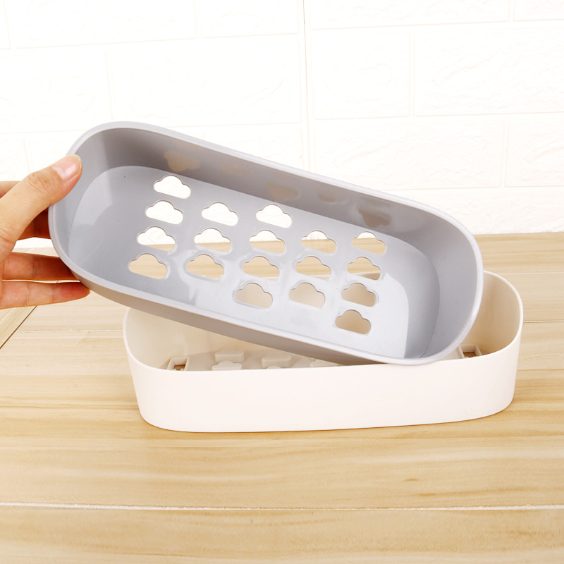 Powerful non-trace non - drilling drain rack multi - function with hook storage rack toilet toilet kitchen rack Application Scenario