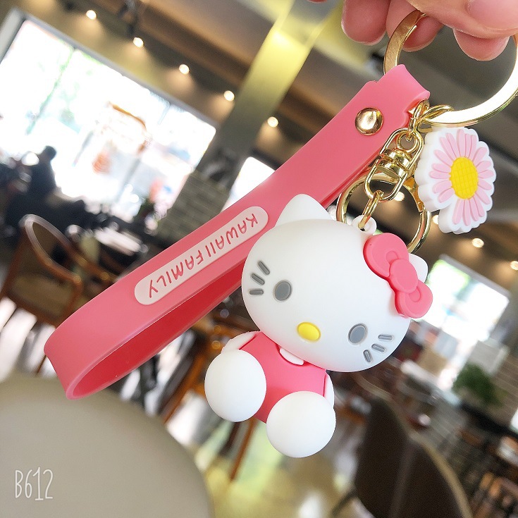 KT Kitty Kitty key chain cartoon car pendant creative cute couple bag key chain gift wholesale details Picture
