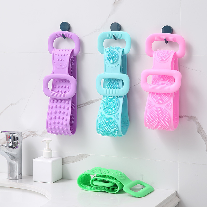 Rub zao silicone rub zao towel strong men and women to rub back rub marl strip back exfoliating shower bath brush details Picture