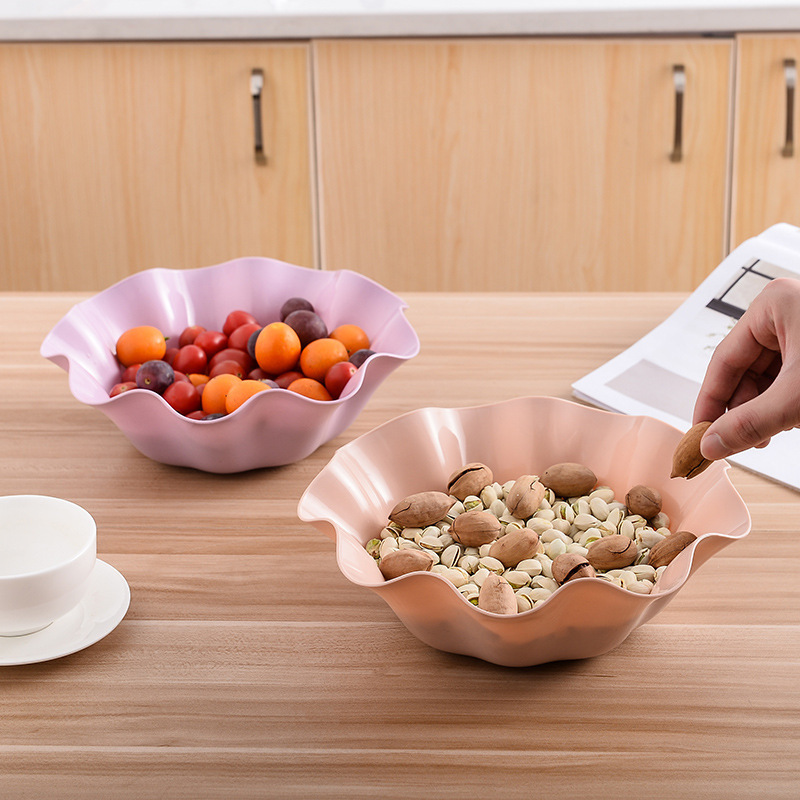 Fruit plate creative modern living room European home flounce fruit plate office desktop snack plate candy plate details Picture