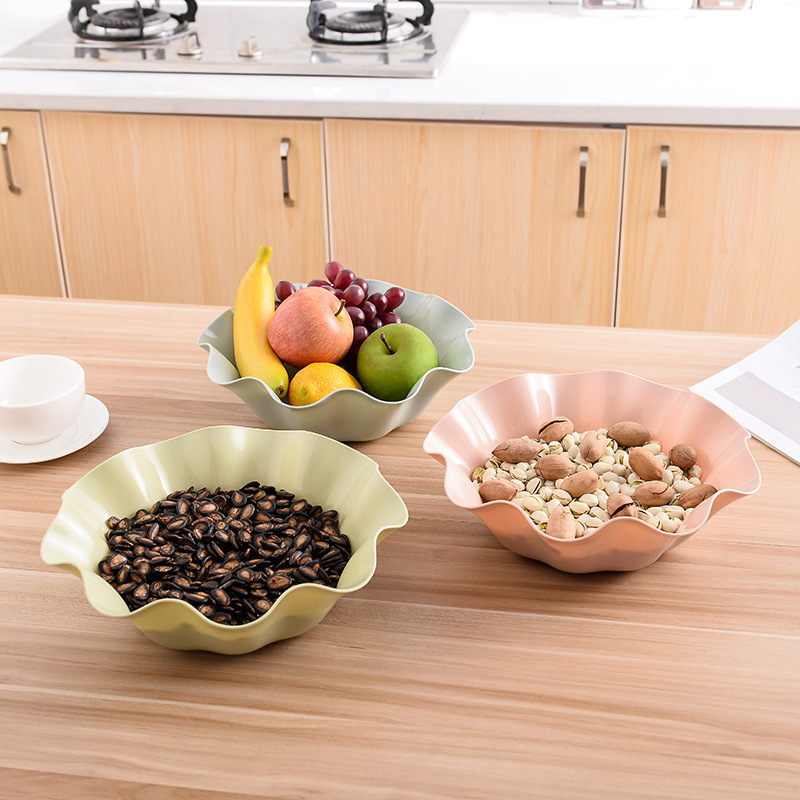 Fruit plate creative modern living room European home flounce fruit plate office desktop snack plate candy plate Specification drawing