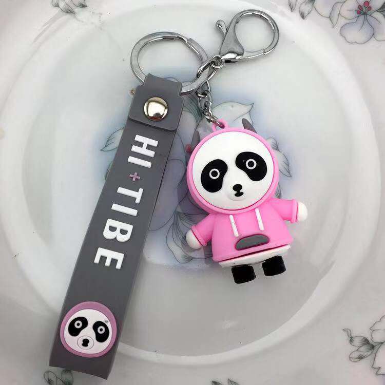 Creative NEW CARTOON PANDA DOLL KEY CHAIN BAG PENDANT PVC soft GLUE lovely PENDant factory direct sales Application Scenario