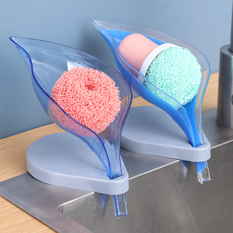 Leaf soap box creative soap holder non-perforated soap shelf Soap box drain toilet drain soap holder Application Scenario