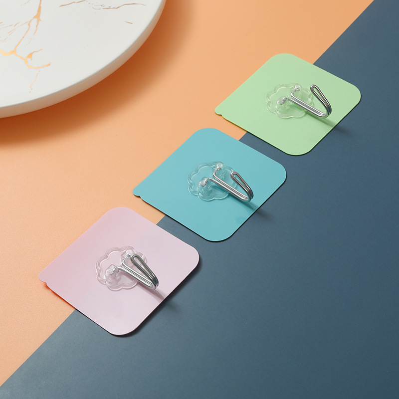 Candy-colored acrylic traceless waterproof hook strong adhesive hook magic nail-free adhesive hook adhesive hook wholesale Specification drawing