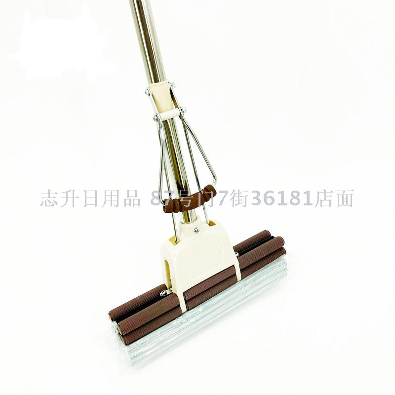 Factory direct mixing cotton mop metal stainless steel rod suction mop sponge mop twist water mop 27cm Application Scenario