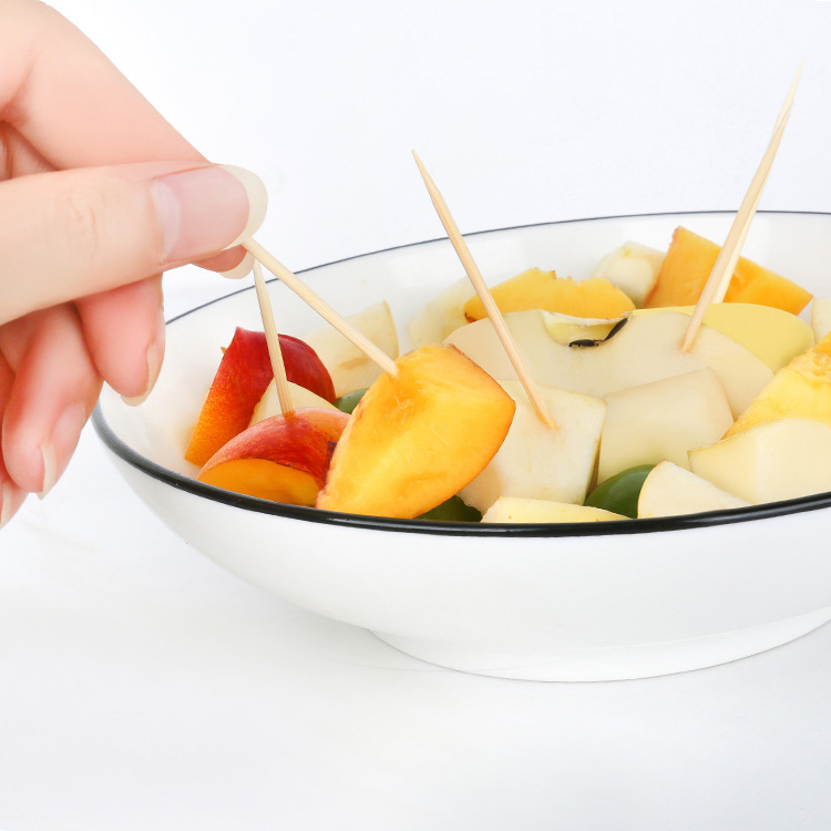 The quantity sells the disposable bamboo skewer family pack double-headed pointed fruit toothpick environmental protection hotel hotel disposable toothpick Specification drawing