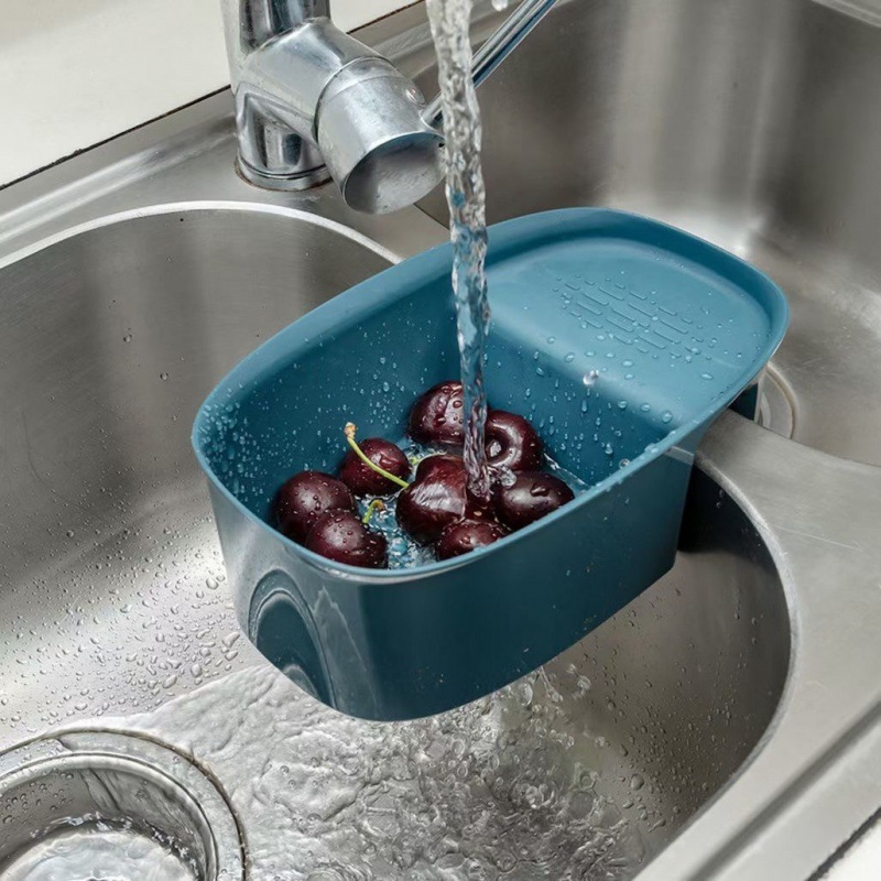 Saddle type drain basket kitchen sink kitchen waste drain hanging basket sink vegetable tea drain rack storage rack full figure